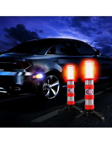 Flares LED de Emergencia STP - 3 Modos, Alta Visibilidad