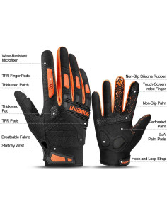 Guantes de Montaña INBIKE Táctiles con Protección de Nudillos 2