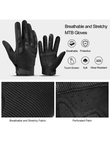 Guantes de Montaña INBIKE Táctiles y Antichoque para Ciclismo