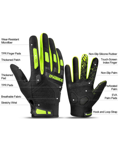 Guantes de Montaña INBIKE XX-Large Transpirables Táctiles