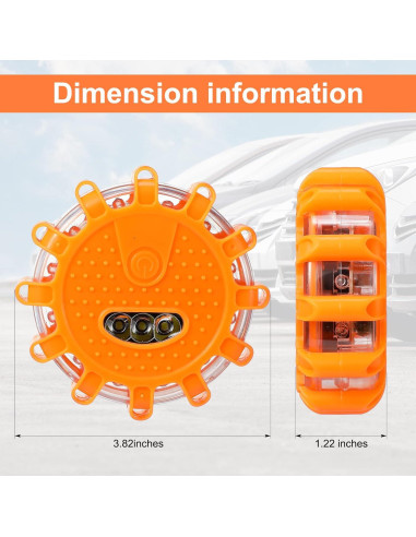 Kit de Luces LED de Emergencia Tallew - 12 Piezas, 9 Modos