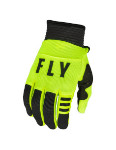 Guantes Fly Racing F-16 2023 Adulto Hi-Vis Negro Pequeño