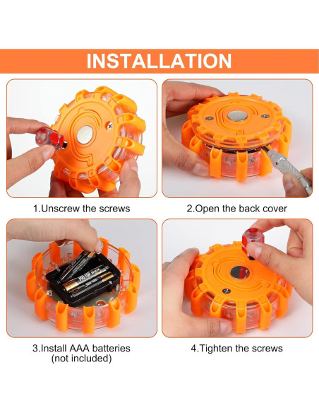 Kit de Luces LED de Emergencia Tallew - 12 Piezas, 9 Modos