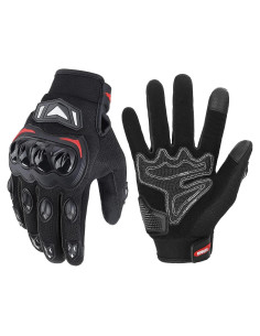 Guantes de Motocicleta KEMIMOTO Talla M Transpirables Negros