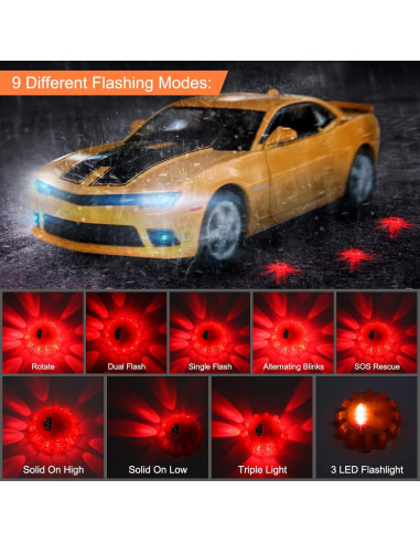 Kit de Luces LED de Emergencia Tallew - 12 Piezas, 9 Modos