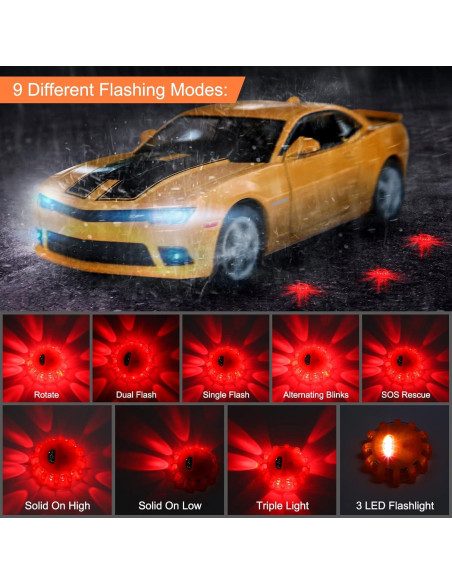 Kit de Luces LED de Emergencia Tallew - 12 Piezas, 9 Modos