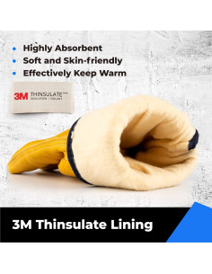 Guantes de Trabajo Toolant de Cuero Invierno T. Pequeño 2