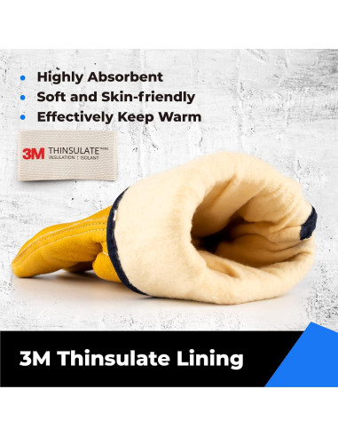 Guantes de Trabajo Toolant de Cuero Invierno T. Pequeño