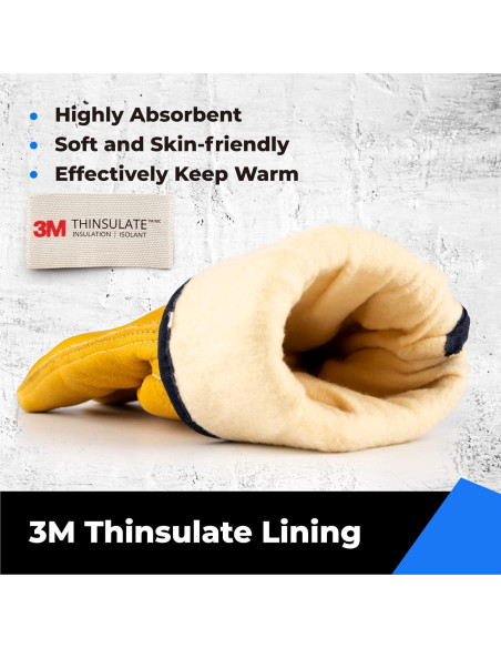 Guantes de Trabajo Toolant de Cuero Invierno T. Pequeño