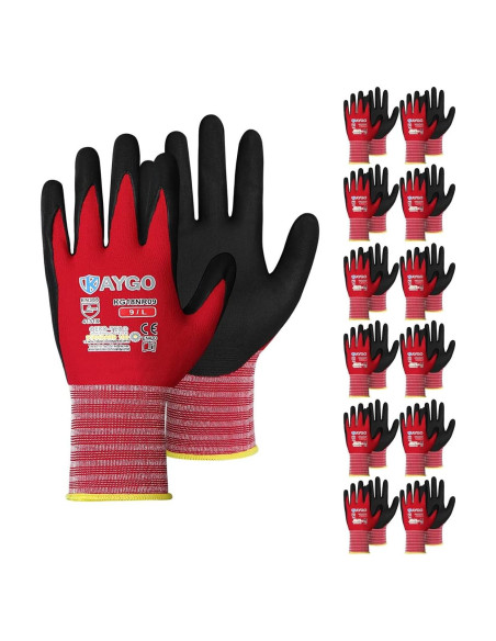 Guantes de Trabajo KAYGO KG18NB Nitrilo MicroFoam 12 Pares