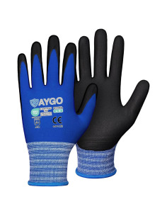 Guantes de Trabajo KAYGO KG18NB Nitrilo MicroFoam Azul M