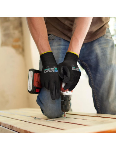 Guantes de Trabajo KAYGO KG18NB Nitrilo Transpirables 3 Pares