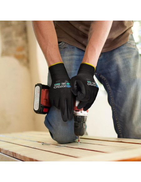 Guantes de Trabajo KAYGO KG18NB Nitrilo Transpirables 3 Pares