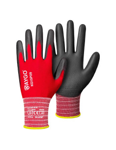 Guantes de Trabajo KAYGO KG15P 12 Pares Rojo Transpirables