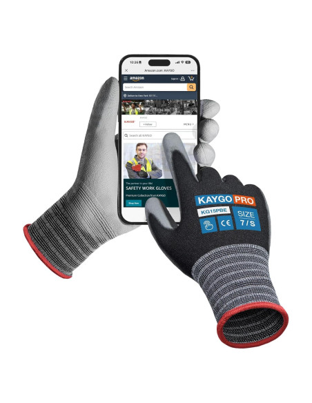 Guantes de Trabajo KAYGO KG15P 12 Pares Táctiles Pequeños