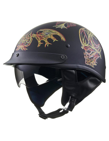 Casco Abierto ILM 210V para Motocicleta Telaraña XL