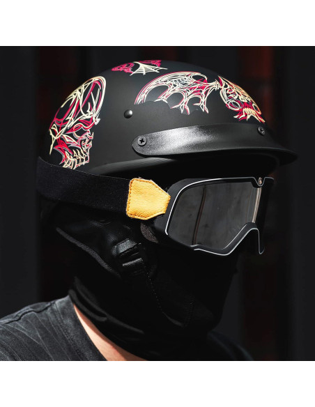 Casco Abierto ILM 210V para Motocicleta Telaraña XL