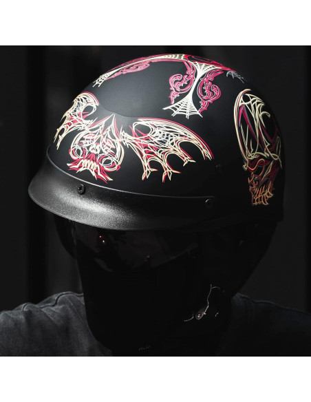 Casco Abierto ILM 210V para Motocicleta Telaraña XL