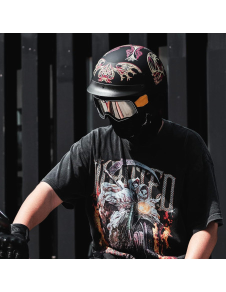 Casco Abierto ILM 210V para Motocicleta Telaraña XL