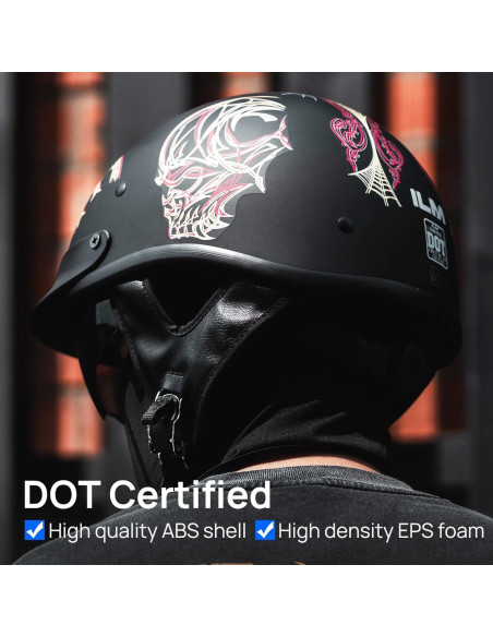 Casco Abierto ILM 210V para Motocicleta Telaraña XL