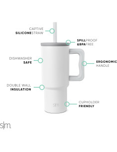 Taza Simple Modern Trek 24 oz con Asa y Tapa Silicona 2