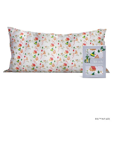 Funda de Almohada Kitsch King Satén Refrigerante Navidad