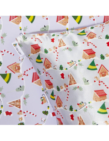 Funda de Almohada Kitsch King Satén Refrigerante Navidad