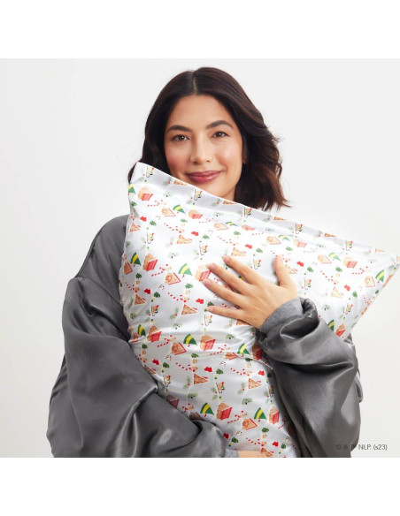 Funda de Almohada Kitsch King Satén Refrigerante Navidad