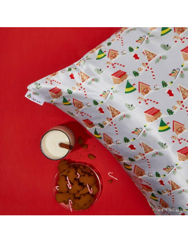 Funda de Almohada Kitsch King Satén Refrigerante Navidad