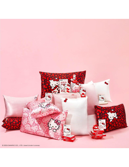 Funda de Almohada Kitsch Hello Kitty Satén Estándar Rosa Funda de Almohada Kitsch Hello Kitty Satén Estándar Rosa