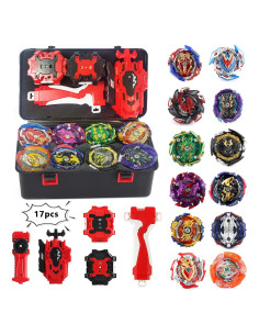 Conjunto de Juguetes Bey Burst Elfnico 12 Trompos y 4 Lanzadores