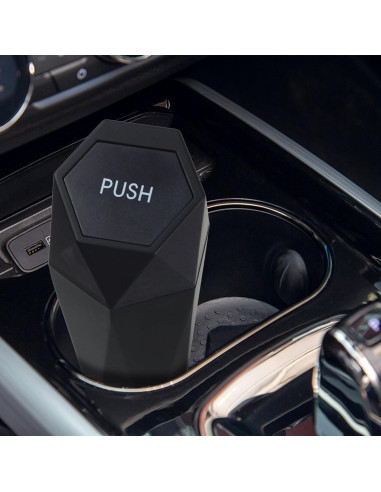 Basurero de coche BFXM con tapa, 600ml, compacto y duradero