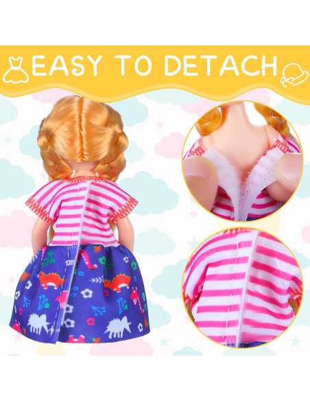 16 Piezas Ropa de Muñeca Hungdao 15 cm Accesorios Coloridos