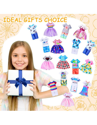 16 Piezas Ropa de Muñeca Hungdao 15 cm Accesorios Coloridos