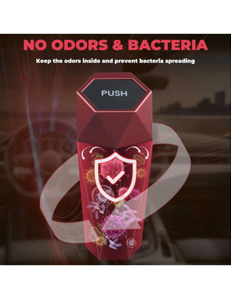 Basurero de coche BFXM con tapa, 600ml, compacto y duradero