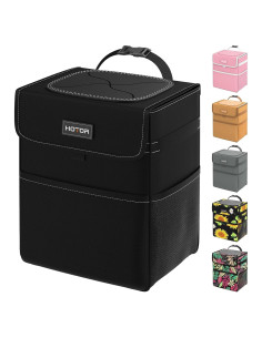 Basurero de Coche HOTOR 8.3L Impermeable Ajustable Negro
