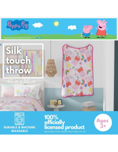 Manta Peppa Pig Franco 101.6x127 cm Toque de Seda 2