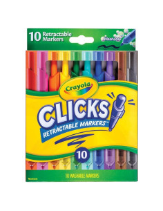 Marcadores Retráctiles Crayola 10 Colores Lavables 3+