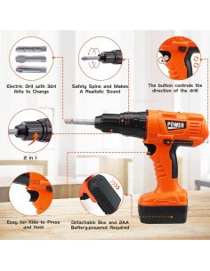 Juego de Herramientas para Niños TOYS FACTORY 48 Piezas 2