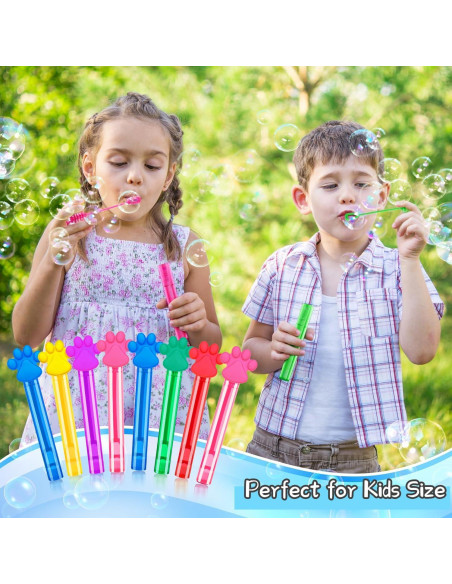 24 Varitas de Burbujas ONBKYGF con Huellas de Patas