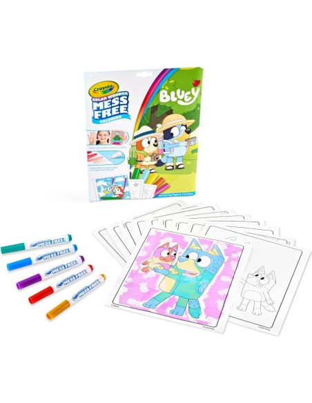 Conjunto Color Wonder Crayola Bluey 18 Páginas y 5 Marcadores