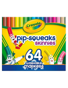 Marcadores Lavables Crayola Pip-Squeaks Skinnies 64 Colores