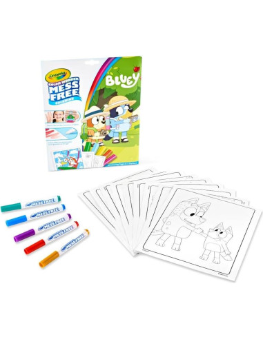 Conjunto Color Wonder Crayola Bluey 18 Páginas y 5 Marcadores