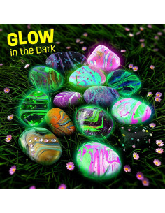 Kit de Pintura de Rocas LAOESE - Brillan en la Oscuridad 2