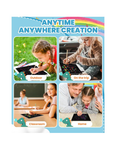 Kit de Arte Rascable Smasiagon para Niños 2 Libros DIY