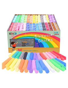 210 Tizas Jumbo UZLU Multicolor Lavables para Niños