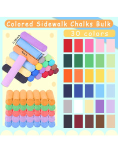 210 Tizas Jumbo UZLU Multicolor Lavables para Niños 2