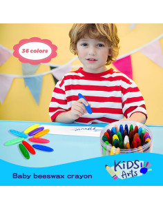 Crayones Lavables FXYRTKLCZ 36 Colores No Tóxicos Niños 2