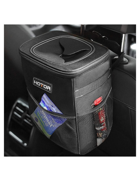 Basurero de Coche HOTOR 2 Galones Impermeable Negro