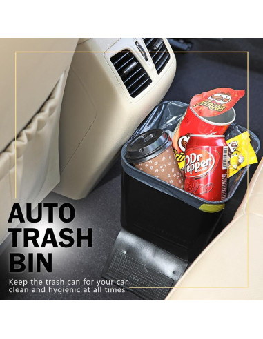 Basurero para Auto Haussimple Grande Negro 2L Antideslizante